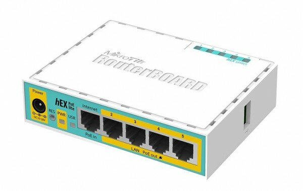 Маршрутизатор 10/100M 5PORT HEX POE RB750UPR2 MIKROTIK RB750UPR2