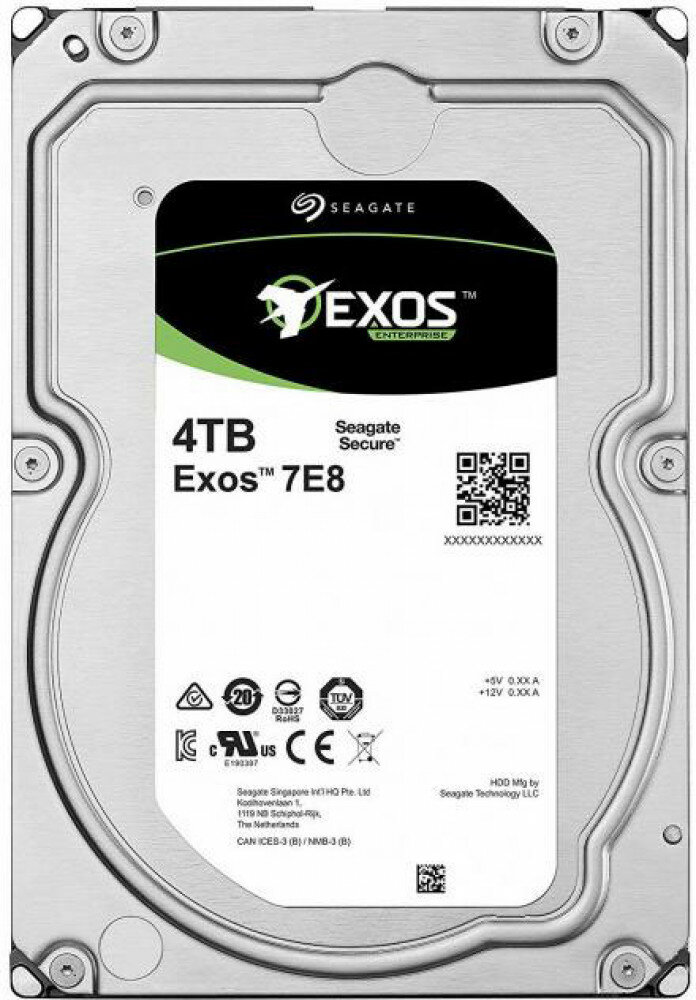 Жесткий диск SEAGATE Exos 7E8 , 4Тб, HDD, SATA III, 3.5" - фото №1