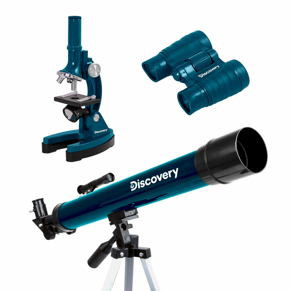 Набор для исследований: Микроскоп, Телескоп и Бинокль Discovery Scope 3 с книгой