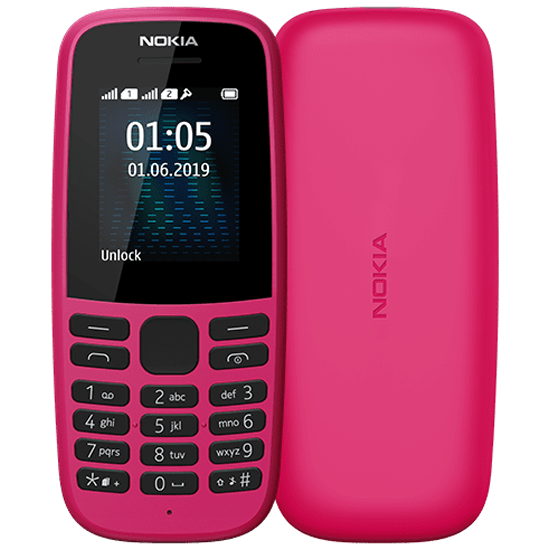 Мобильный телефон Nokia 105DS (2019) розовый (16KIGP01A01)