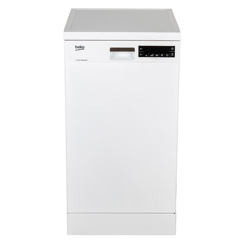 Посудомоечная машина Beko DDS28120W, узкая, напольная, 45см, загрузка 11 комплектов, белая