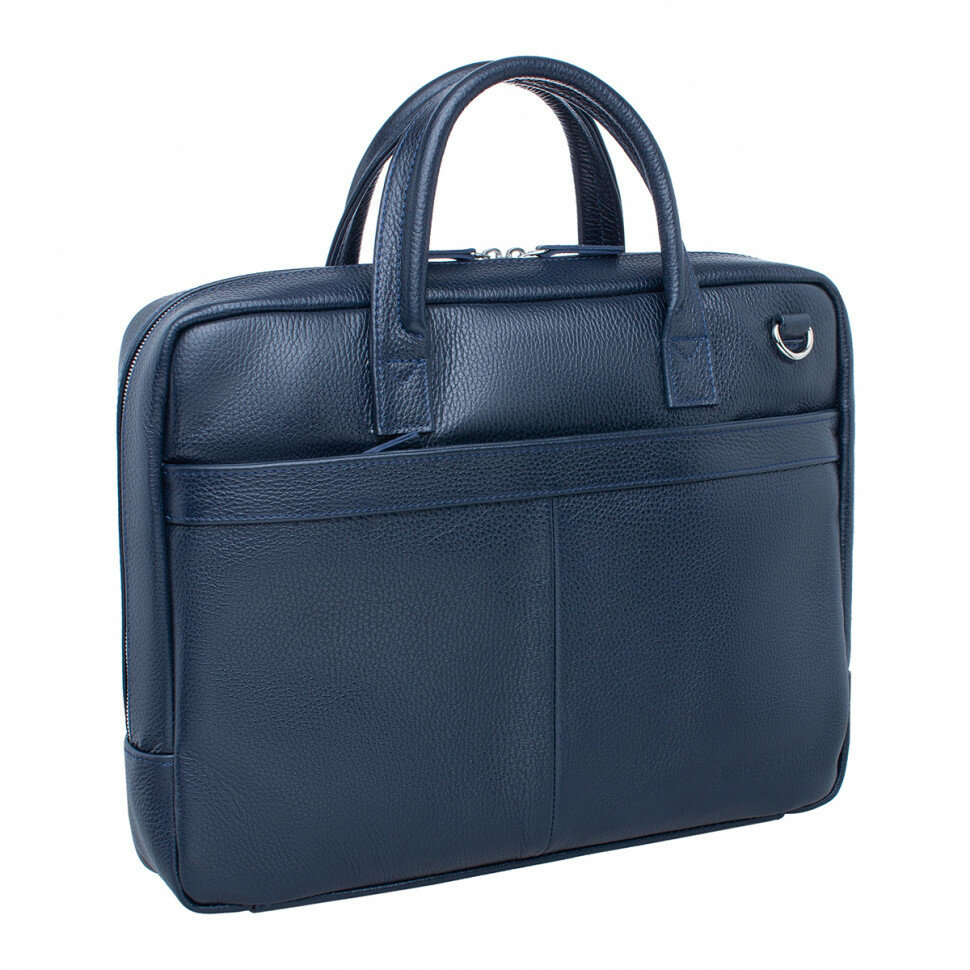 Мужская кожаная деловая сумка Lakestone Carter Dark Blue 925208/DB