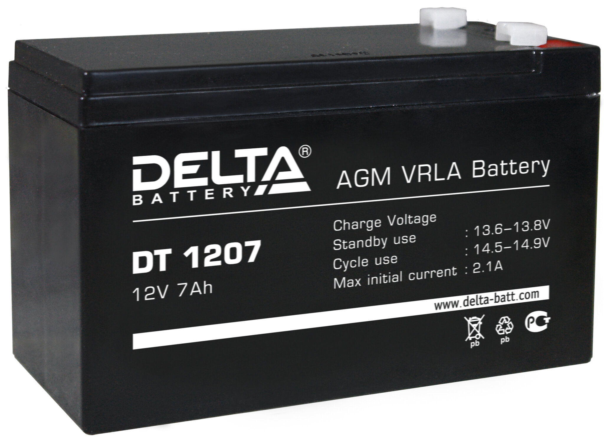 Аккумуляторная батарея DELTA DT 1207, 12V 7AH