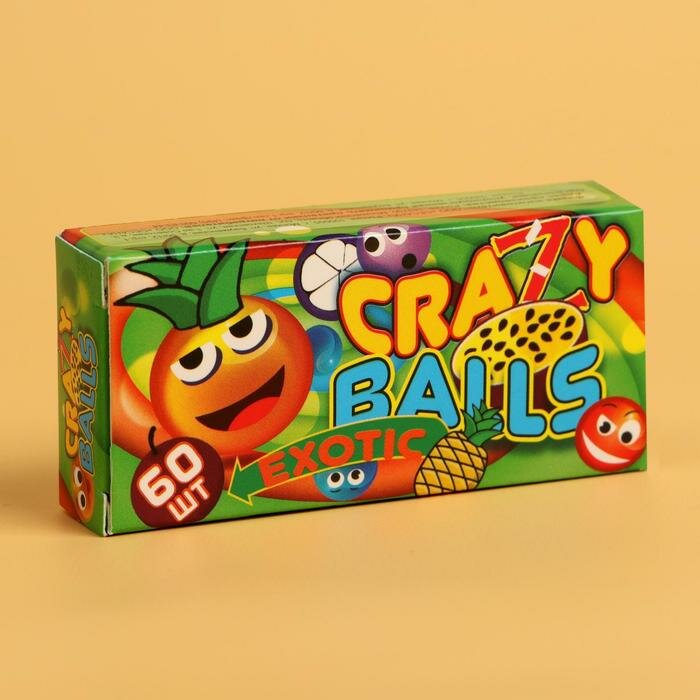 Драже разноцветное "Crazy balls Exotic", 60 шт. - фотография № 1