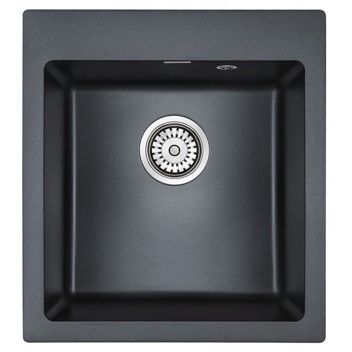 Кухонная мойка Paulmark Zemar PM104651-BLM 46,5х51 см, черный металлик