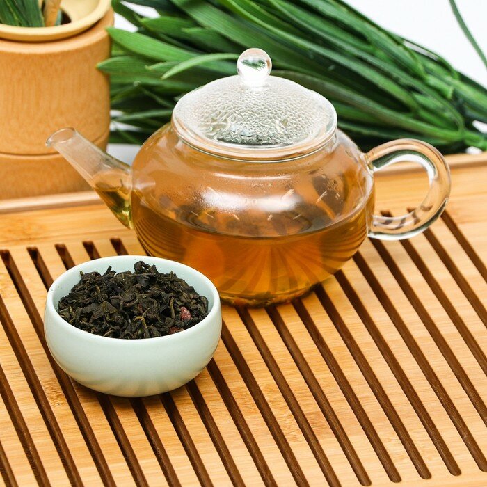 Китайский зеленый чай, клубничный, 50 г - фотография № 5