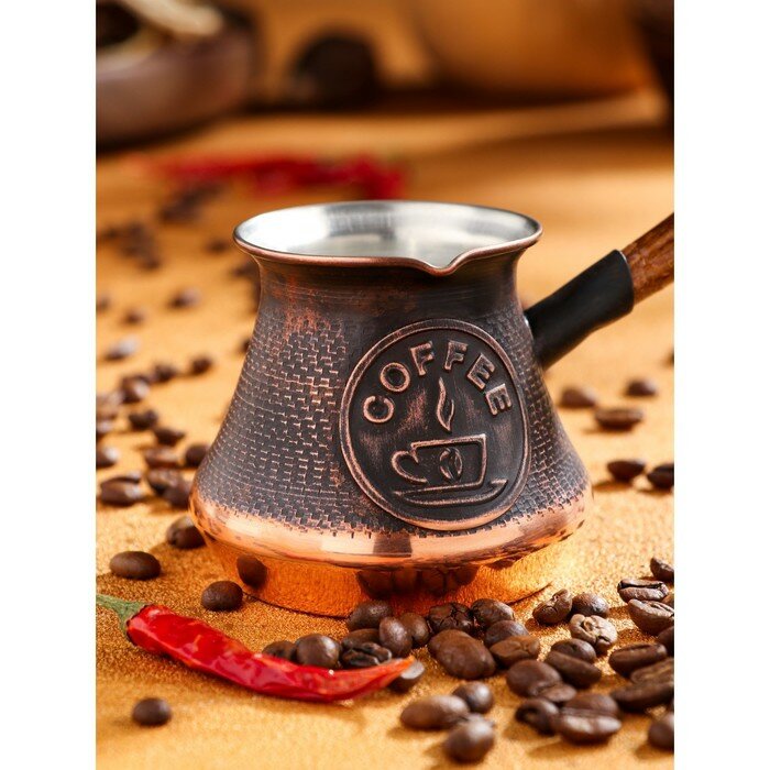 TAS-PROM Турка для кофе "Армянская джезва", медная, 220 мл - фотография № 1