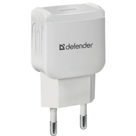 Defender Сетевой адаптер 2xUSB, 5V 2.1А, белый, пакет EPA-13 83841