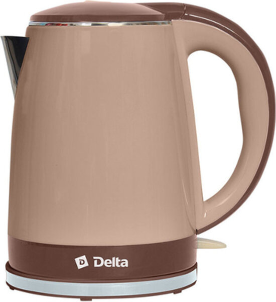 Чайник DELTA DL-1370 бежевый с коричневым .