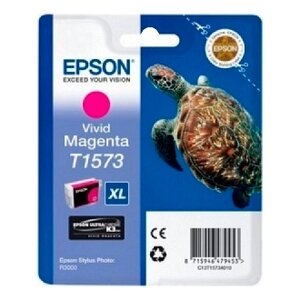 Картридж Epson T1573 Vivid Magenta пурпурный C13T15734010