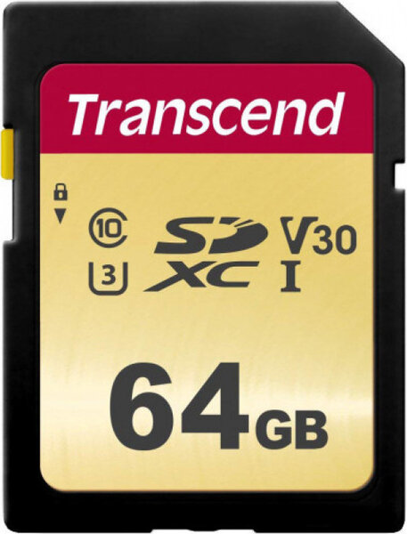 Память Secure Digital Card 64Gb Transcend TS64GSDC500S .