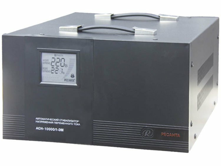 Однофазный стабилизатор напряжения электромеханического типа РЕСАНТА ACH-10000/1-ЭМ