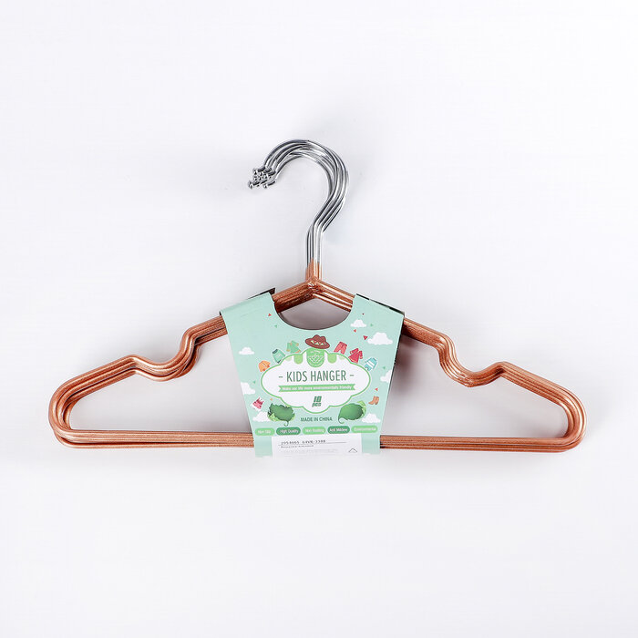 Вешалка-плечики для одежды детская, размер 30-34, антискользящее покрытие, цвет бронзовый - фотография № 4