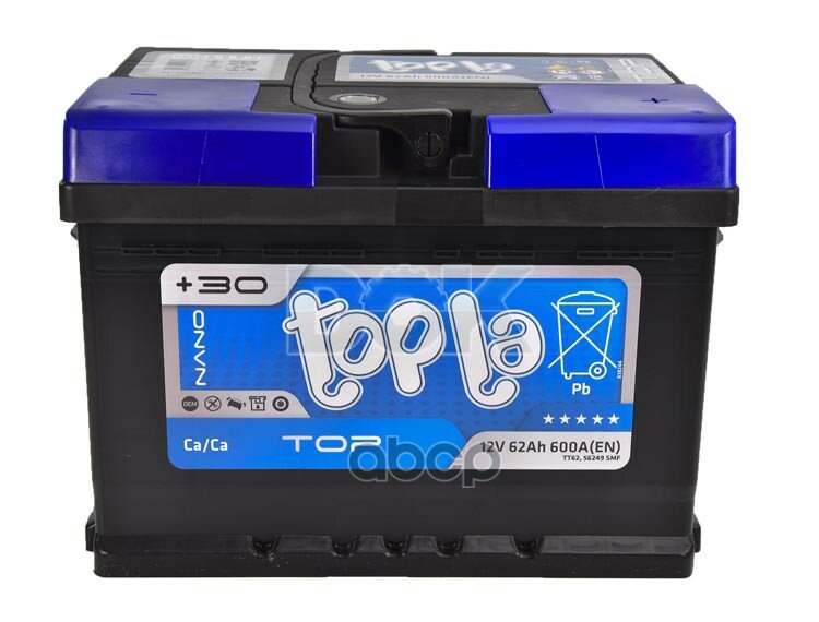 Аккумулятор Topla Top 62 А/Ч Обратная R+ 56249 242x175x175 En600 А Topla арт. 118662