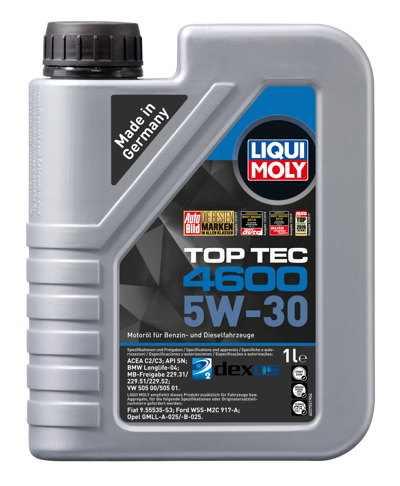 Моторное масло Liqui Moly Top Tec 4600 5W30 hc-синтетическое 1л
