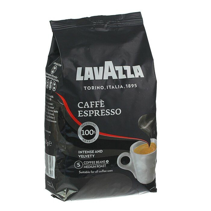 Lavazza Кофе зерновой LAVAZZA Caffe Espresso,высший сорт, 1 кг - фотография № 1