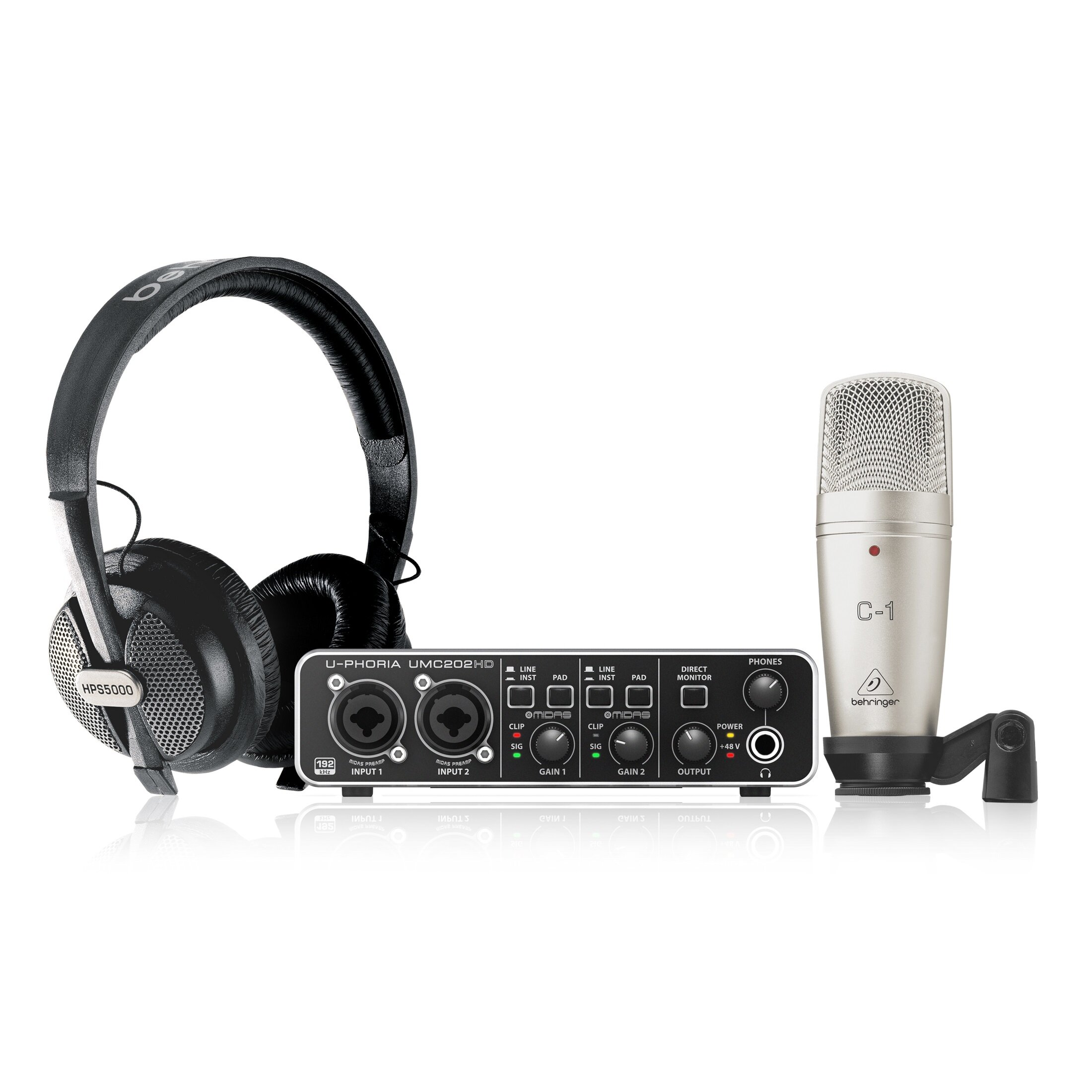 Behringer U-PHORIA STUDIO PRO   : USB- UMC202HD, . C-1,  HPS5000