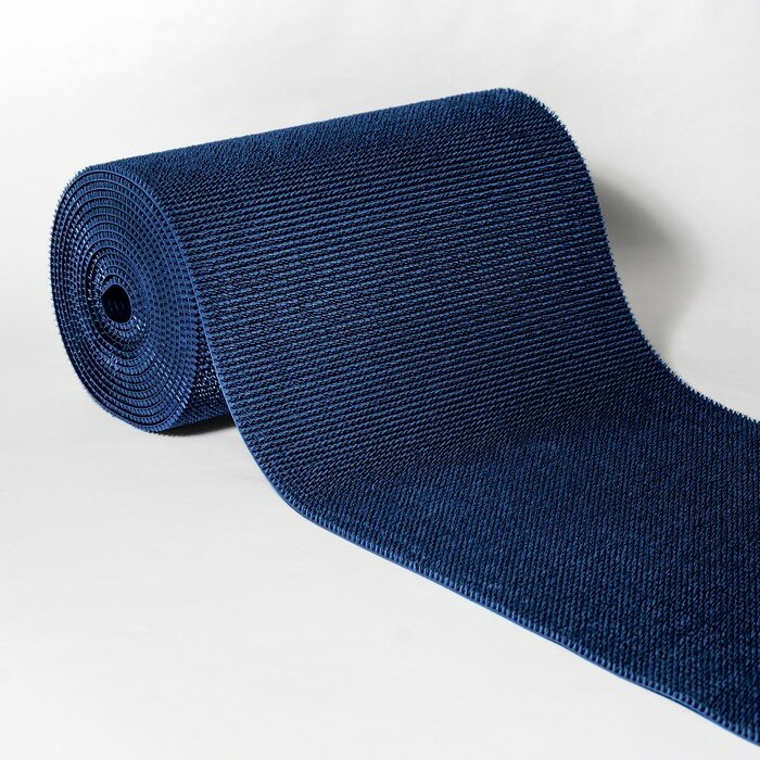 Покрытие ковровое щетинистое «Травка», 0,9×15 м, в рулоне, цвет синий металлик - фотография № 2