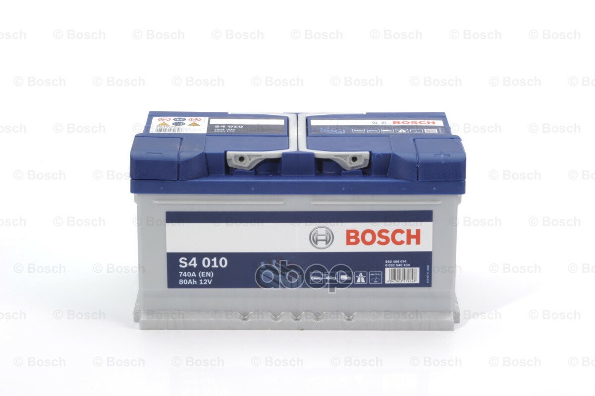 Bosch^0 092 S40 100 Аккумуляторная Батарея Bosch 80 А/Ч 175x315x175 12v Обратная Полярность 740a Bosch арт. 0 092 S40 100