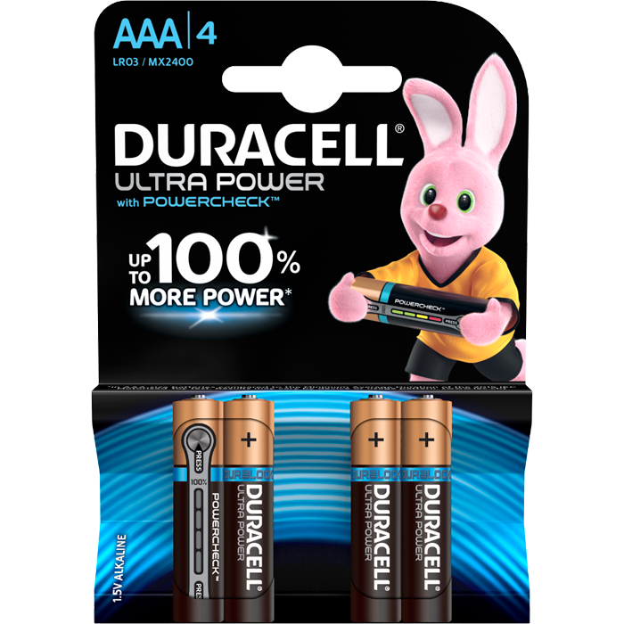 Батарейки Duracell LR03-4BL Ultra Power AAA 4шт