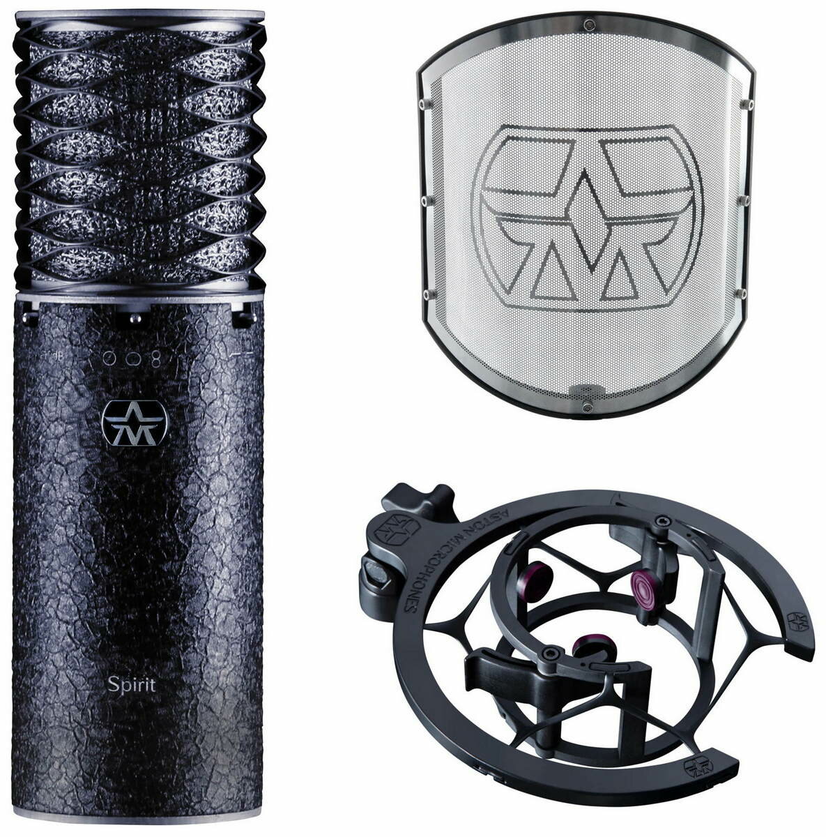 Студийные микрофоны Aston Microphones Spirit Black Bundle