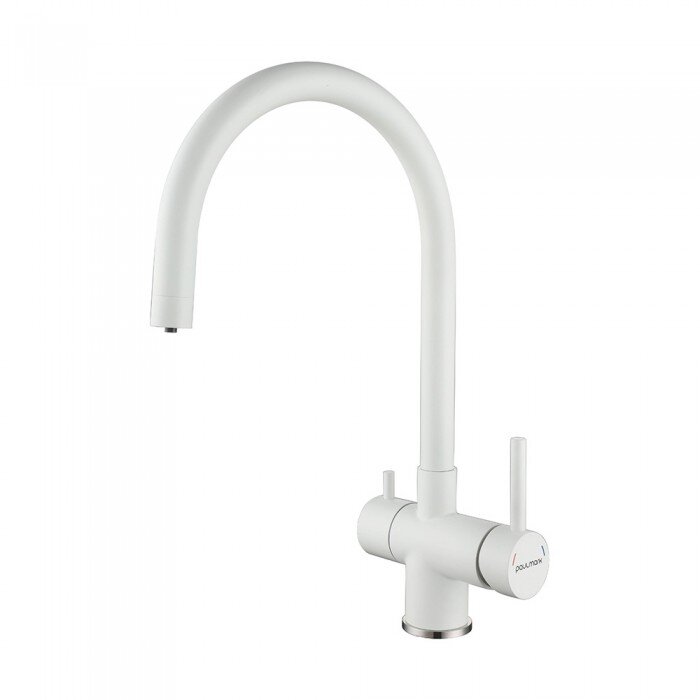 Смеситель для кухни Paulmark Heller He213218-431 под фильтр, белый матовый