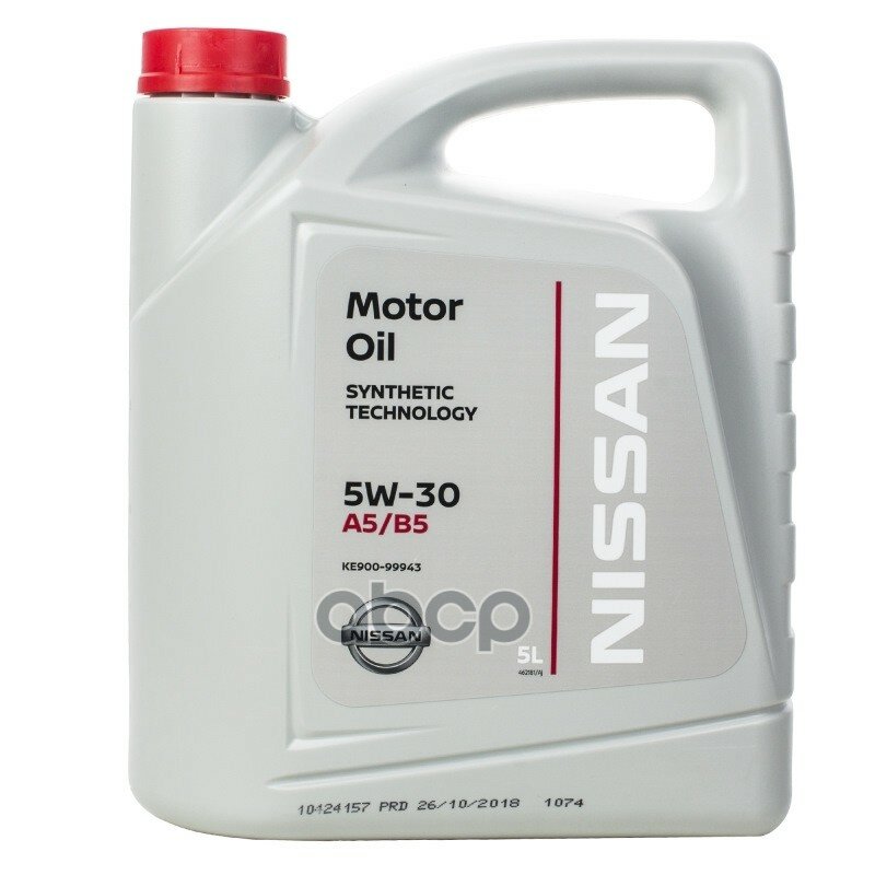 NISSAN Масло Моторное Синтетическое Nissan Motor Oil 5W-30 5Л (Ke900-99943) Ke900-99943R