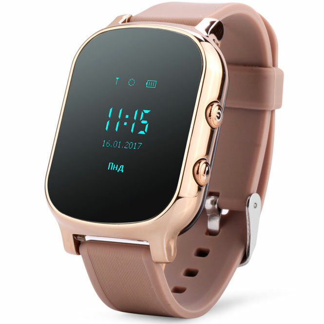 Детские умные часы Smart Baby Watch T58 золотистые