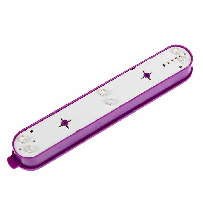 Veny's Аквариумный набор трехсекционный, с подсветкой LED, 2,55 л, фиолетовый - фотография № 9