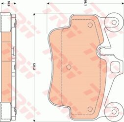 Колодки тормозные передние Porsche Boxster/Cayman/911 04>13 TRW GDB1836