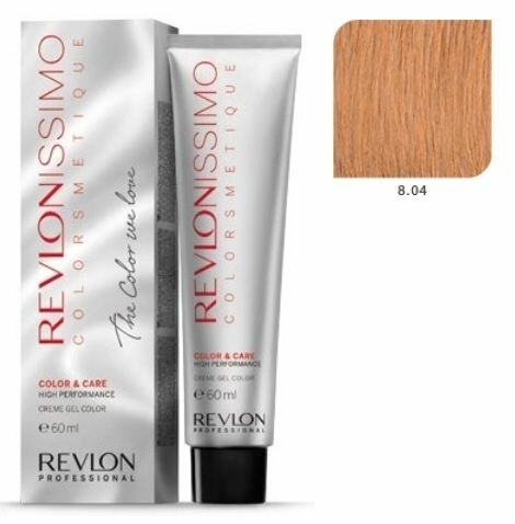 Стойкие красители Revlon Professional Revlonissimo Colorsmetique Краска для волос оттенок 8-04 (светлый блондин естественно медный)