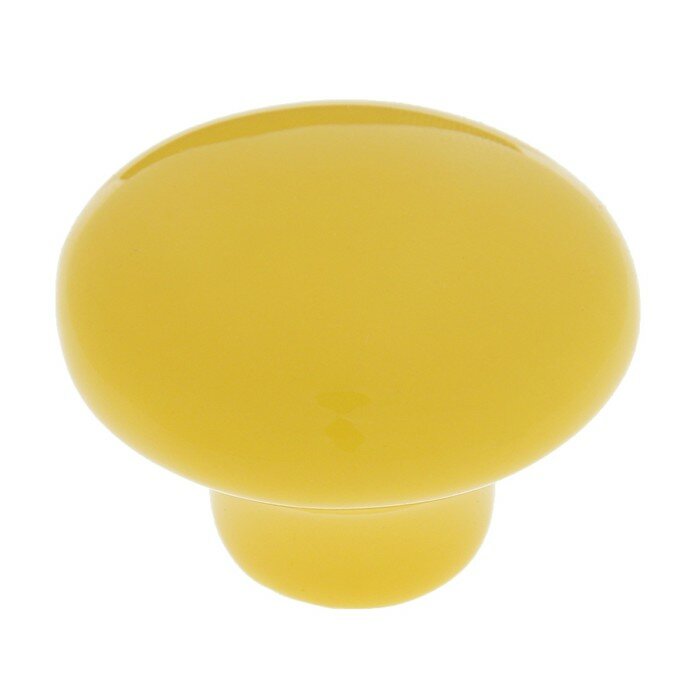 Тундра Ручка-кнопка BOWL Ceramics 002, керамическая, желтая - фотография № 1