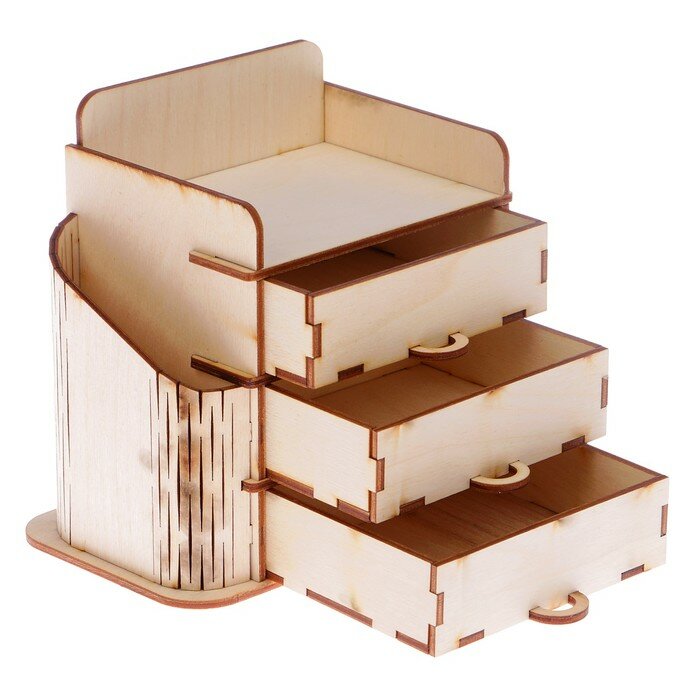 Дарим Красиво Органайзер деревянный 10×16×13.7 см "Комод" - фотография № 2