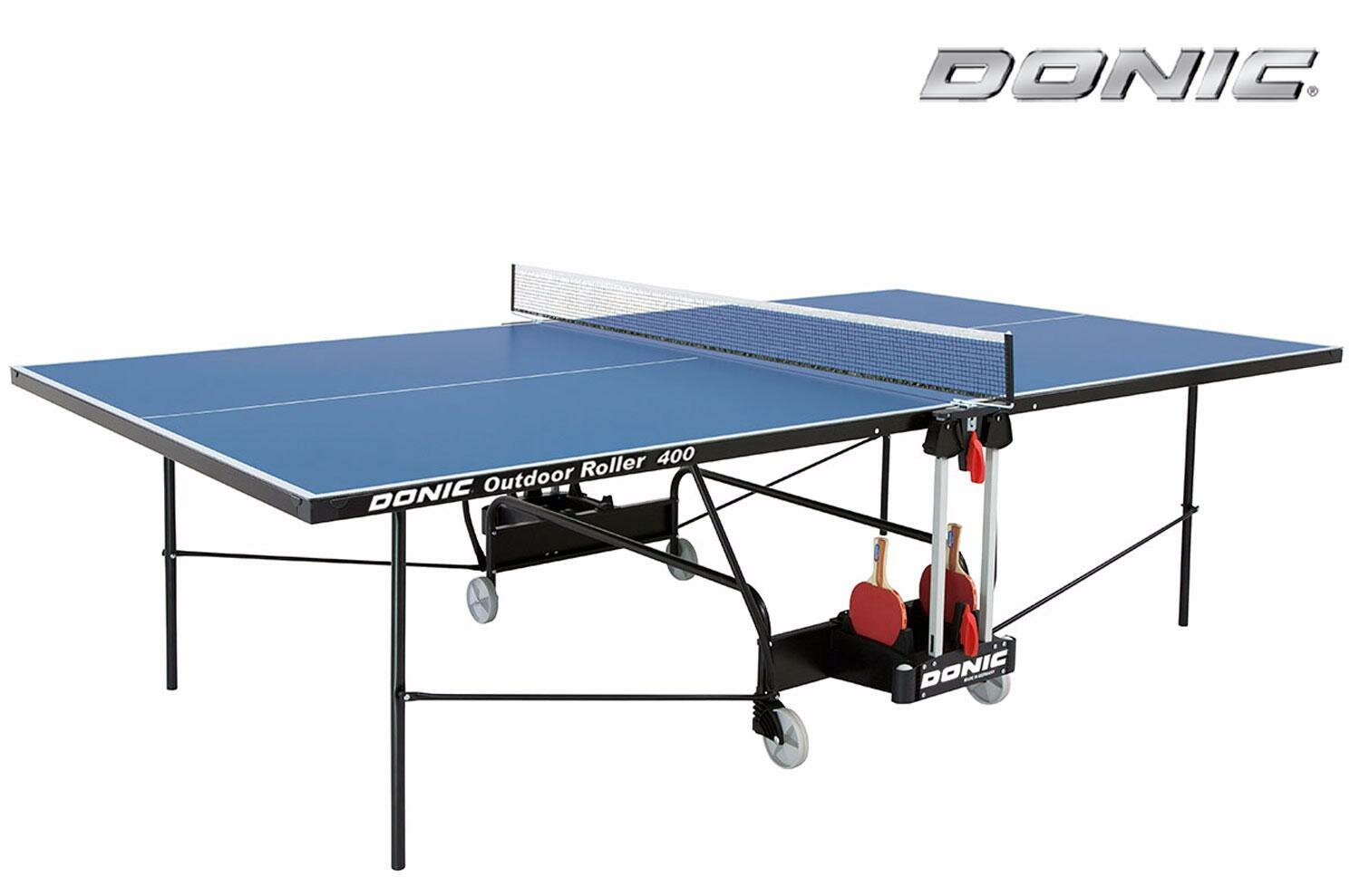 Теннисный стол Donic Outdoor Roller 400 синий с сеткой