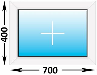 Пластиковое окно Veka WHS 60 глухое 700x400 (ширина Х высота) (700Х400)