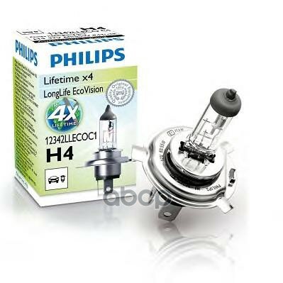  H4 12v 60/55w P43t-38 Longlife Ecovision Philips . 12342LLECOC1