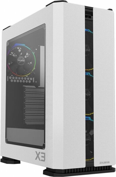 Корпус Zalman X3 TG, без БП, белый, ATX