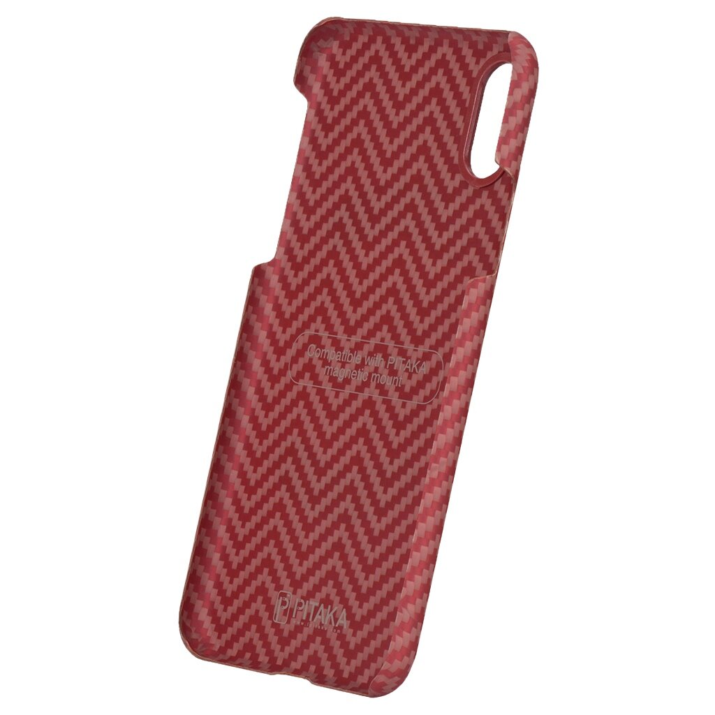 Чехол Pitaka MagEZ Case для iPhone XS Max Herringbone Red / Orange