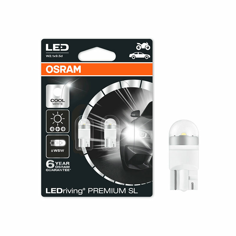 Лампа светодиодная Osram Ledriving W5W 12V 0,8W W2.1x9.5d, белый, 2 шт. (блистер)