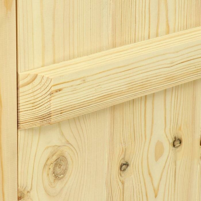 Дверной блок для бани, 160×70см, из сосны, на клиньях, массив, "Добропаровъ" - фотография № 2