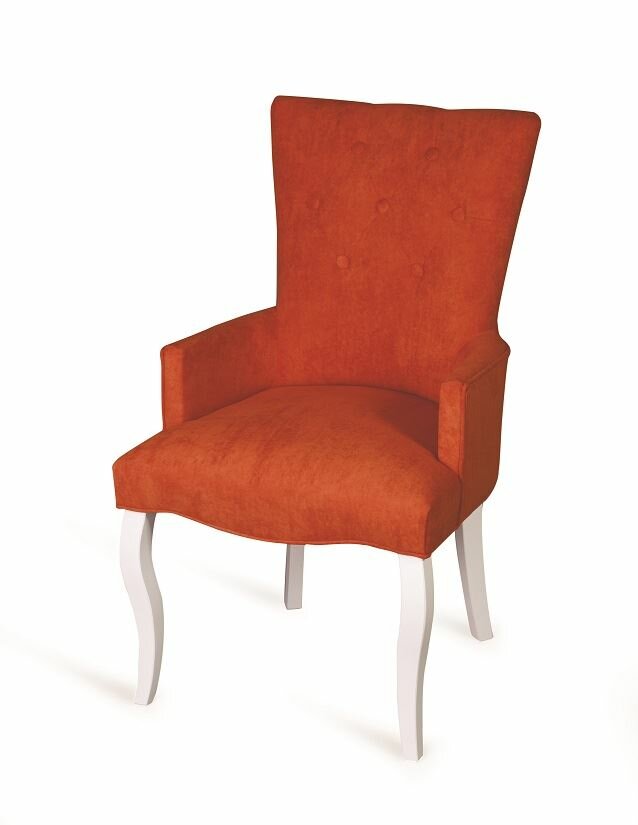 Кресло Виктория (эмаль белая - G08 - морковный)