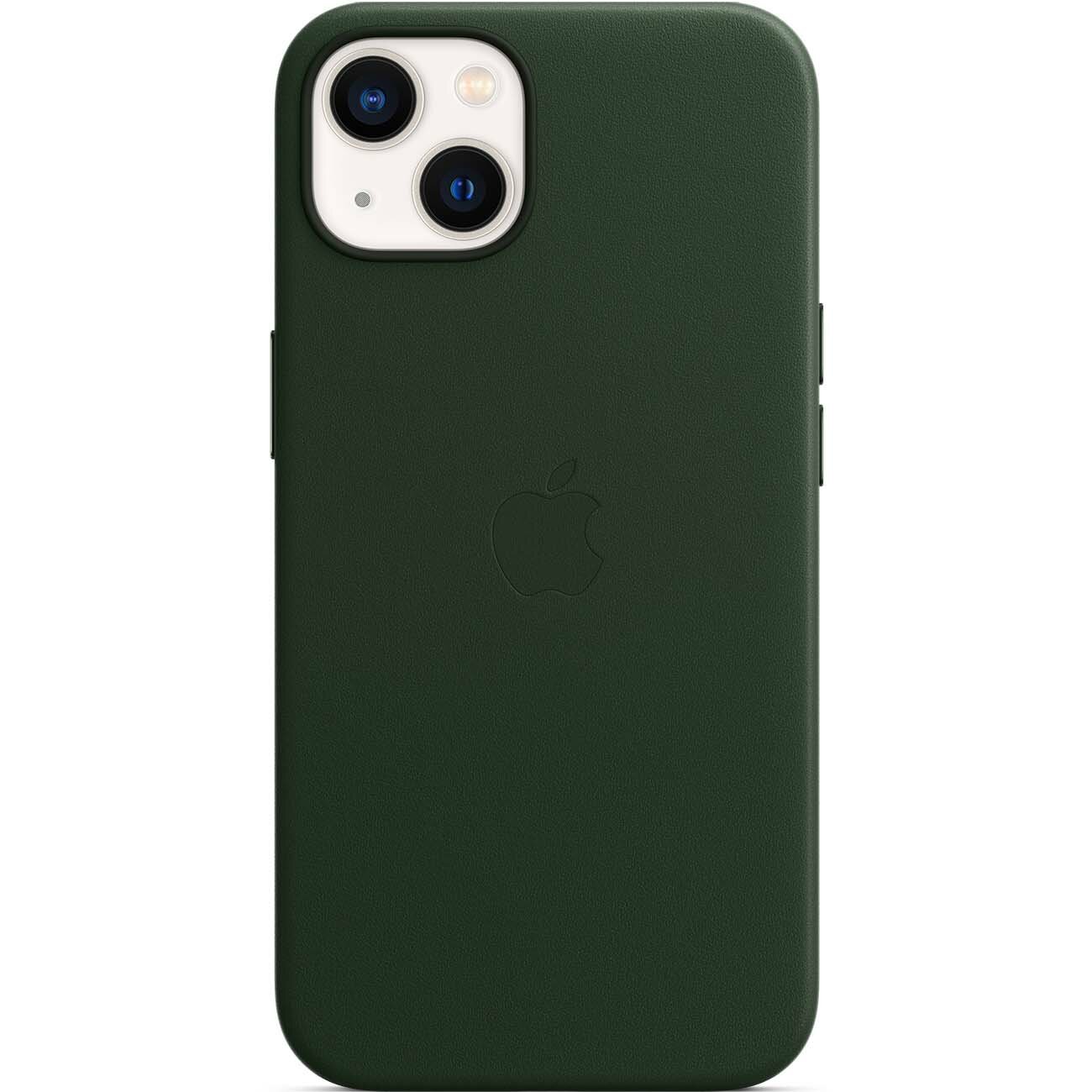 Чехол Apple iPhone 13 Leather Case MagSafe Sequoia Green