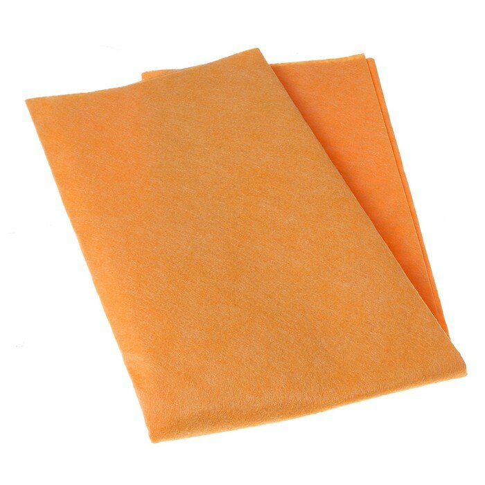 Салфетка бытовая для пола «Универсальная», 50×60 см, вискоза, цвет оранжевый (4 шт)