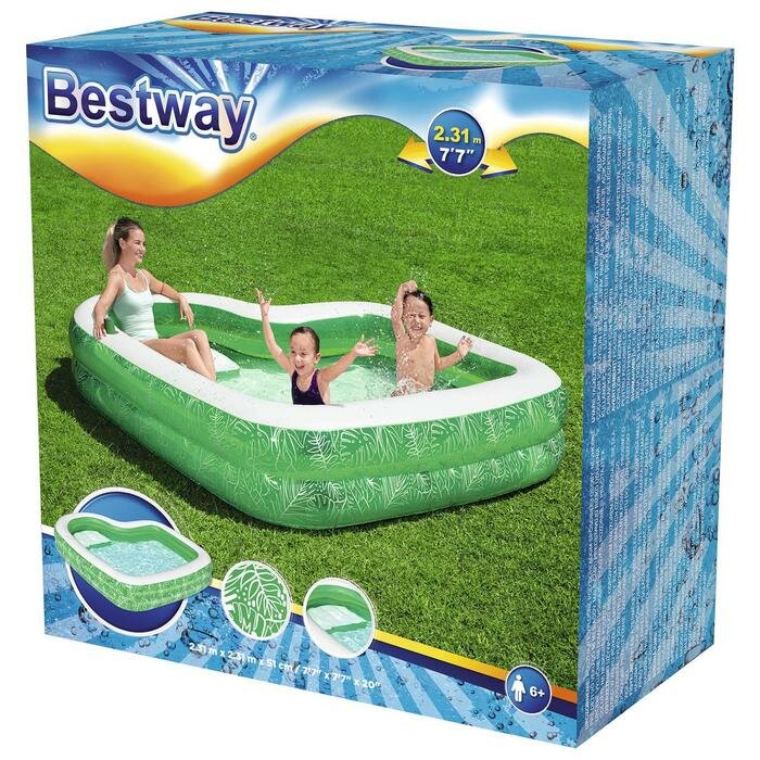 Bestway Бассейн надувной семейный, 231 x 231 x 51 см, 54336 Bestway - фотография № 4