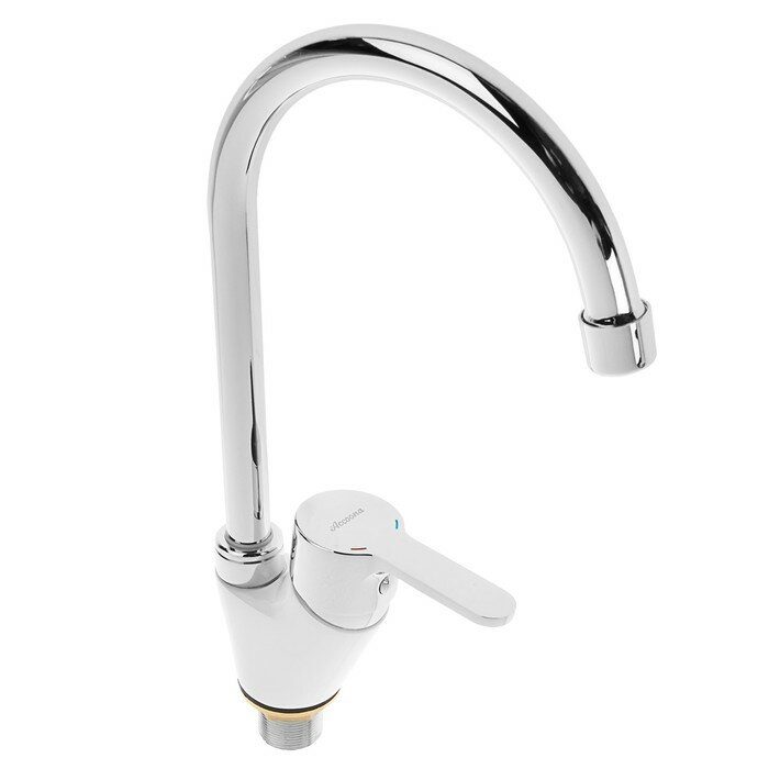 Accoona Cмеситель для кухни Accoona A4467G, однорычажный, силумин, белый