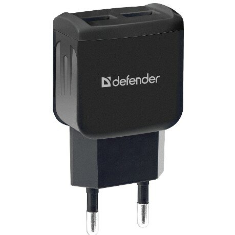 Defender Сетевой адаптер 2xUSB, 2.1А , черный UPA-22 83579