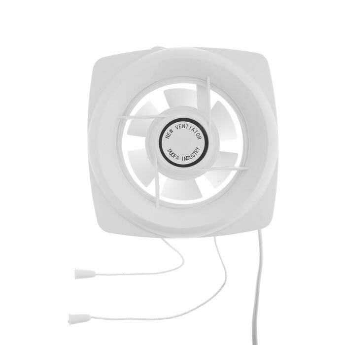 Вентилятор вытяжной ZEIN LOF-05, с жалюзи, шнурковый выключатель, провод, d=110 мм, 220 В, 20Вт 5157 - фотография № 2