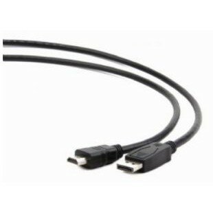 Gembird Cablexpert Кабель DisplayPort->HDMI, 10м, 20M 19M, черный, экран, пакет CC-DP-HDMI-10M