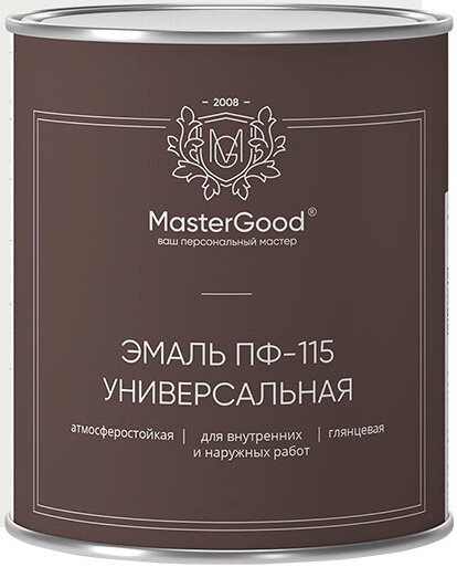 Эмаль ПФ 115 Универсальная Master Good 0.9кг Бежевый Алкидная / Мастер Гуд.