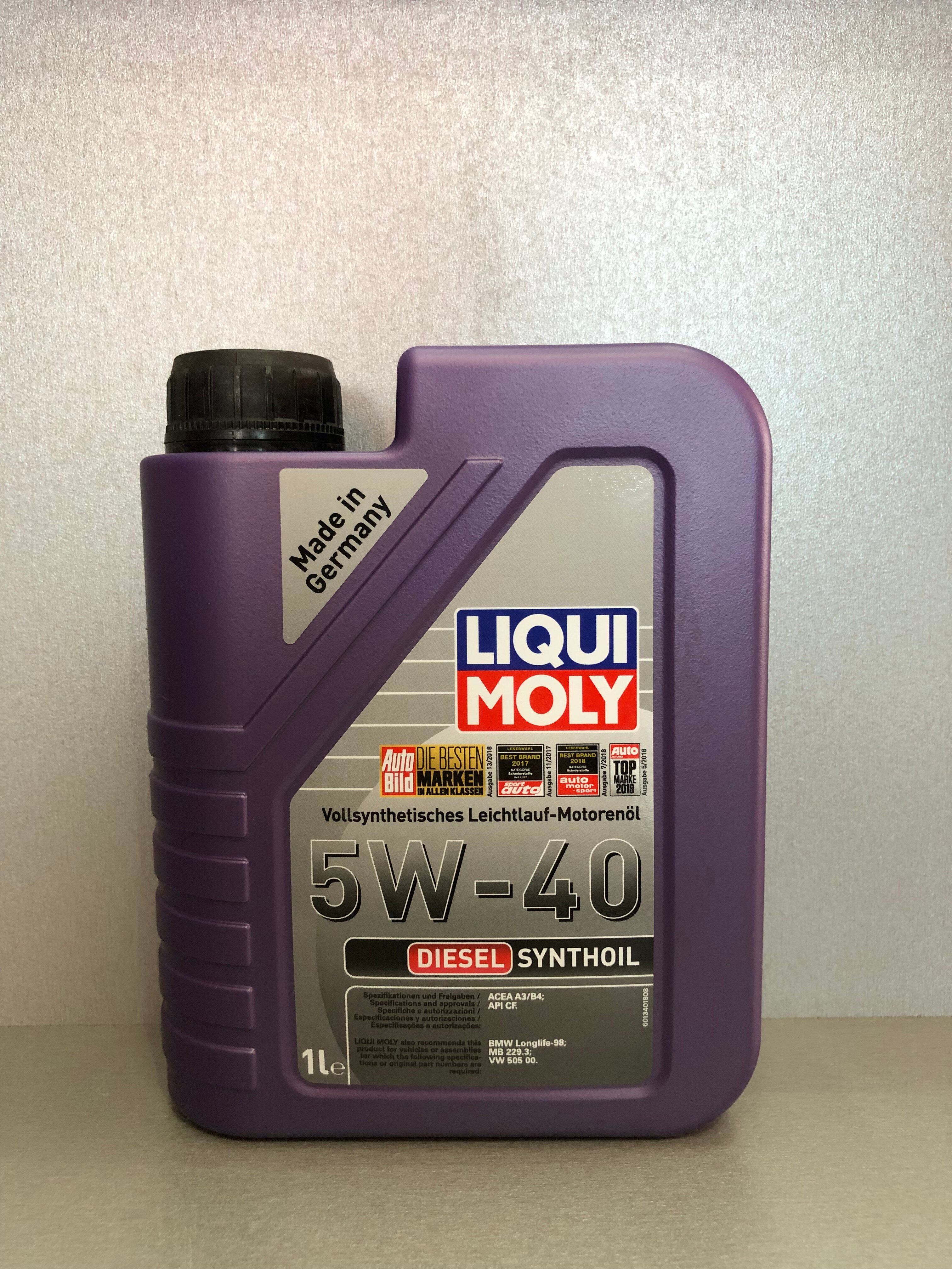   Liqui Moly Diesel Synthoil 5W-40 1 . API CF